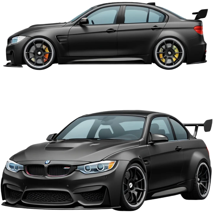 M3 g80 black with a body kit emoji