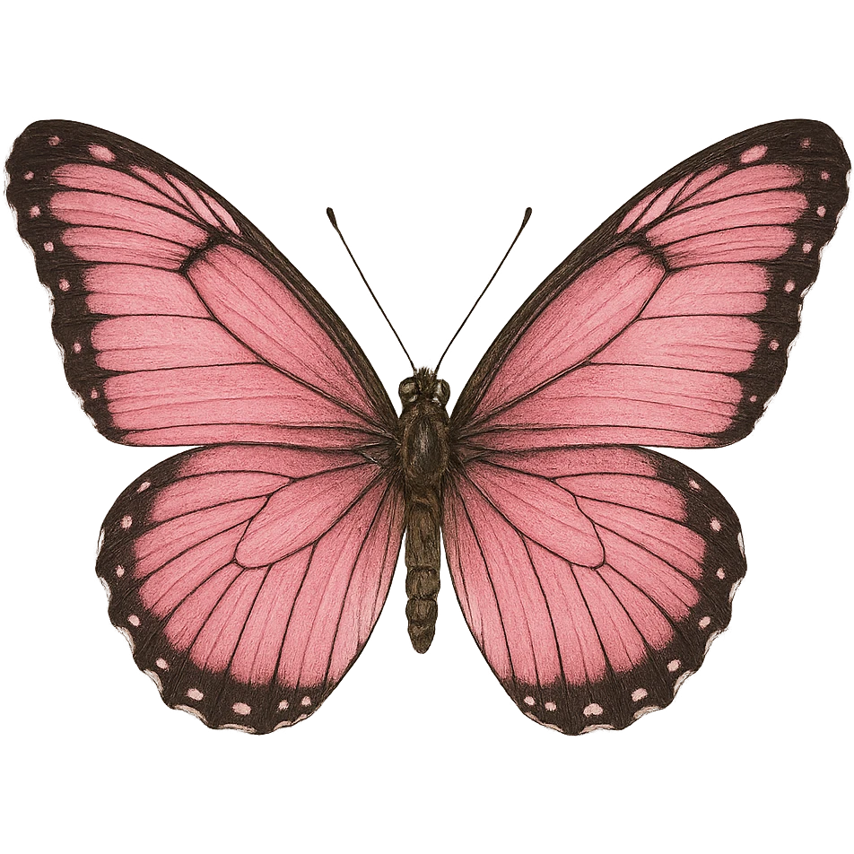 pink butterfly emoji
