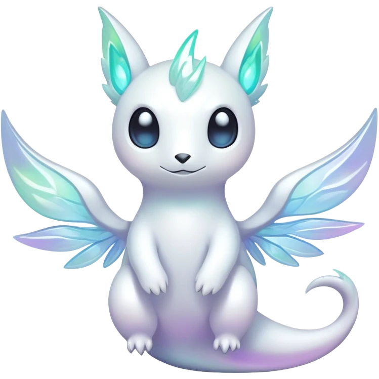  Iridescent white pale fakemon-creature  emoji