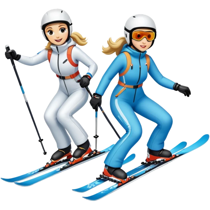Couple skiing emoji
