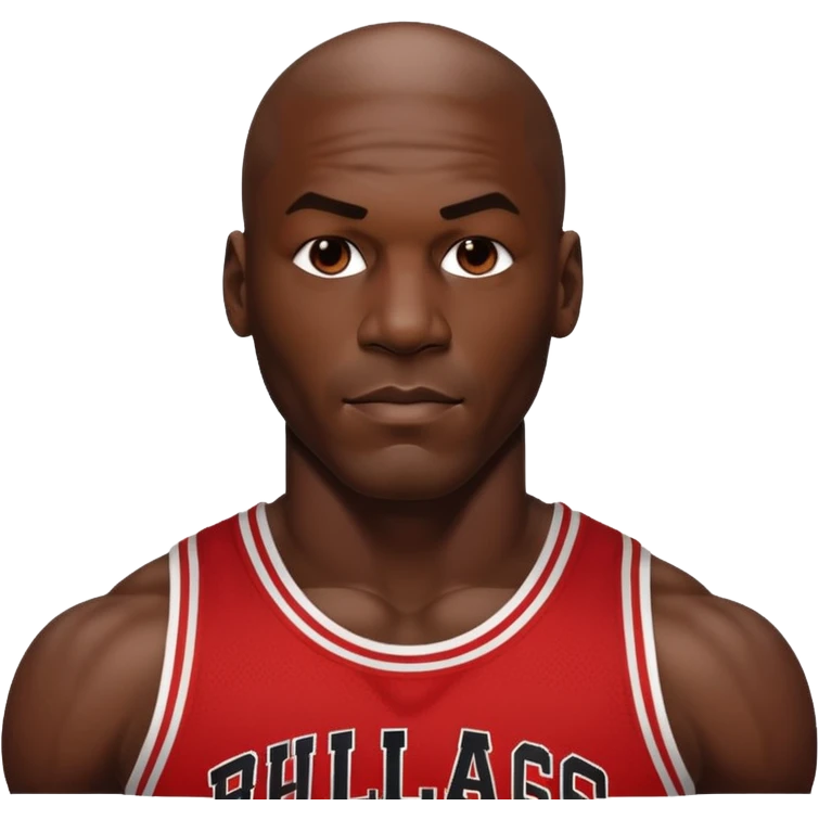 Hyper-realistic Michael Jordan number 23 Chicago Bulls emoji