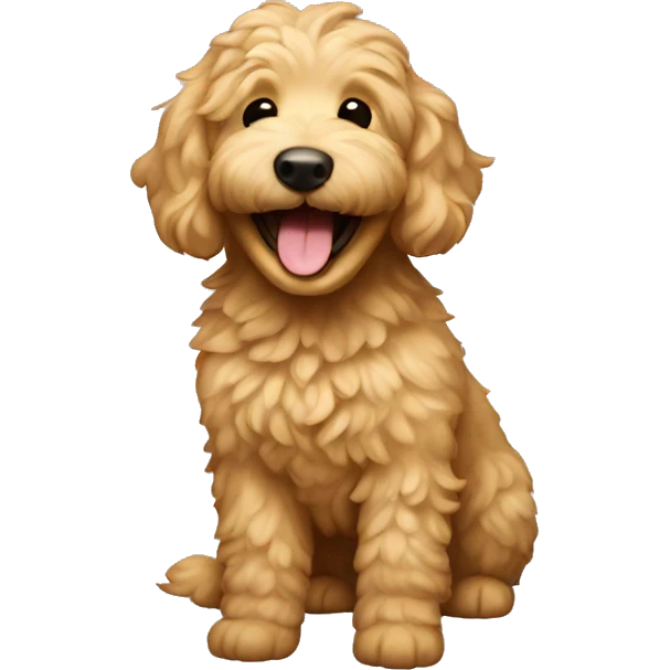 Golden doodle laughing  emoji