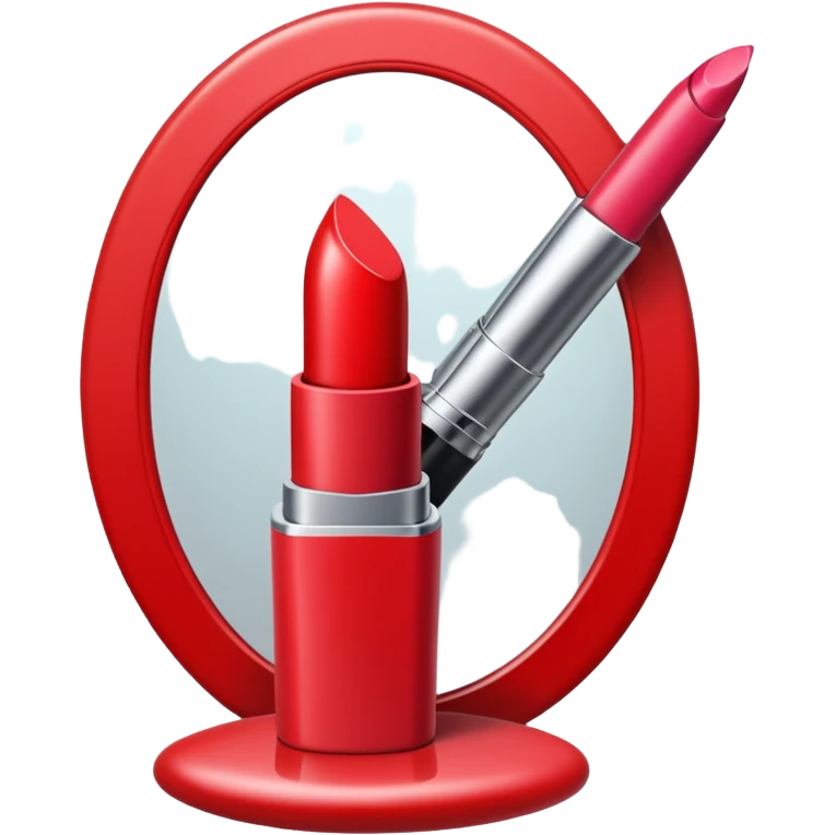 Lipstick on mirror emoji
