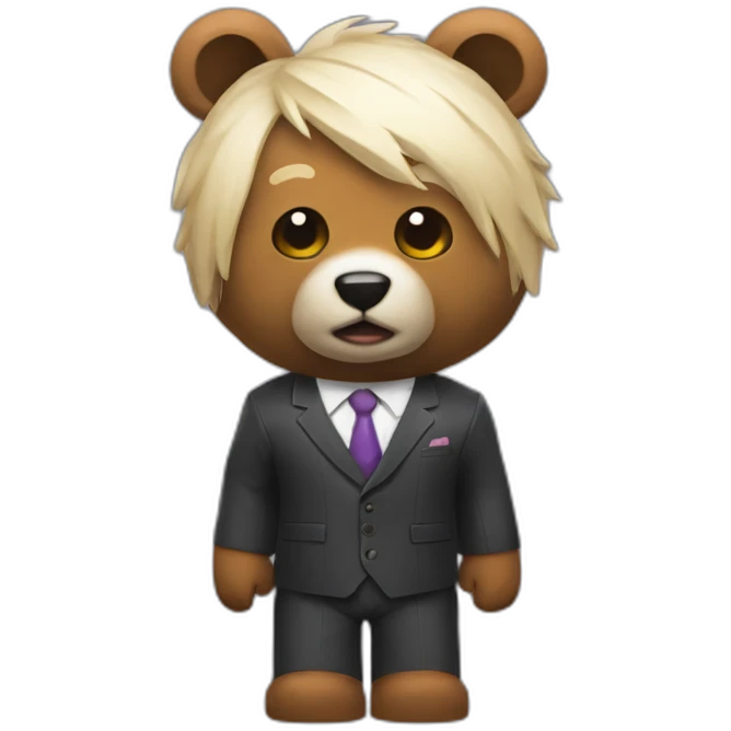 una persona de roblox con un traje de oso emoji