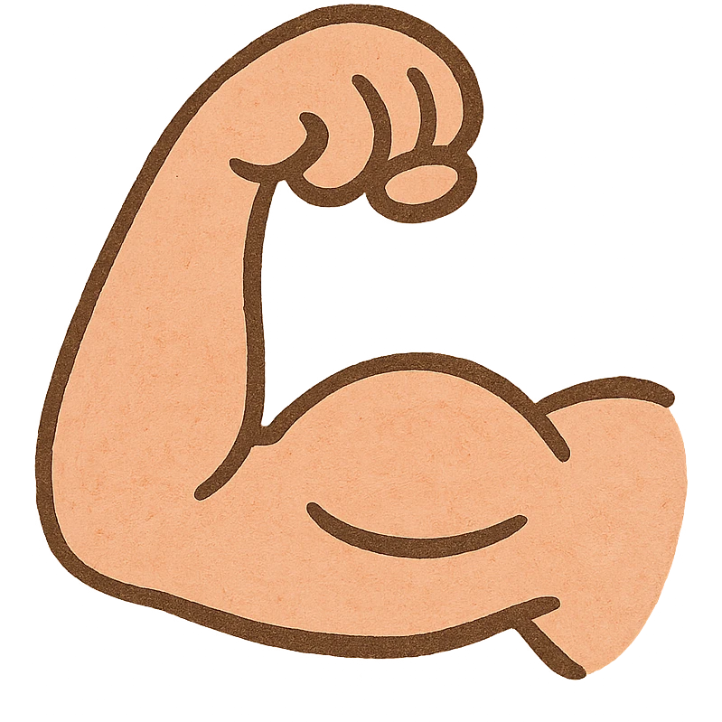 really small biceps emoji