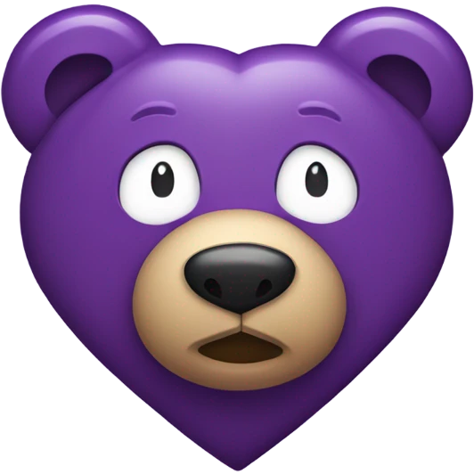 Purple Heart whit a bear  emoji