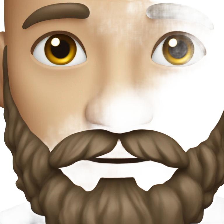 bearded man portrait close-up emoji