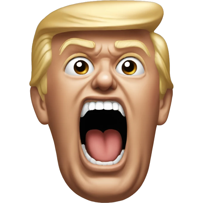 Create an emoji of trump screaming  emoji