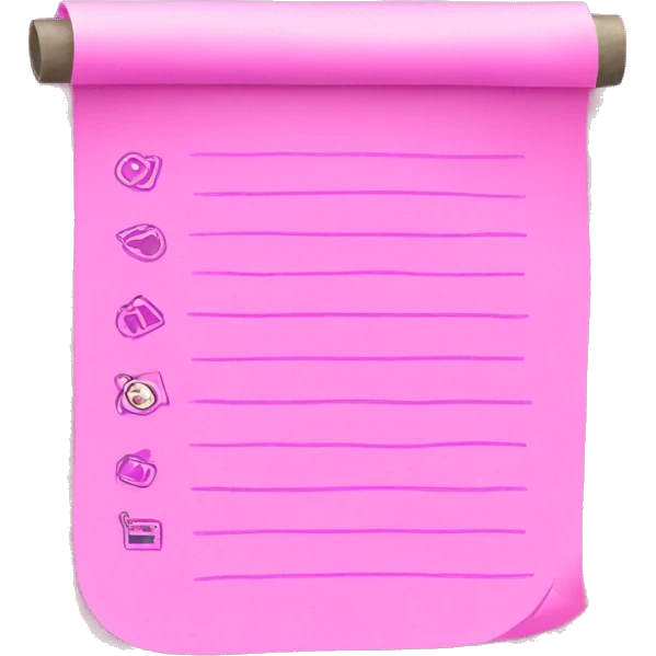 to do list pink emoji