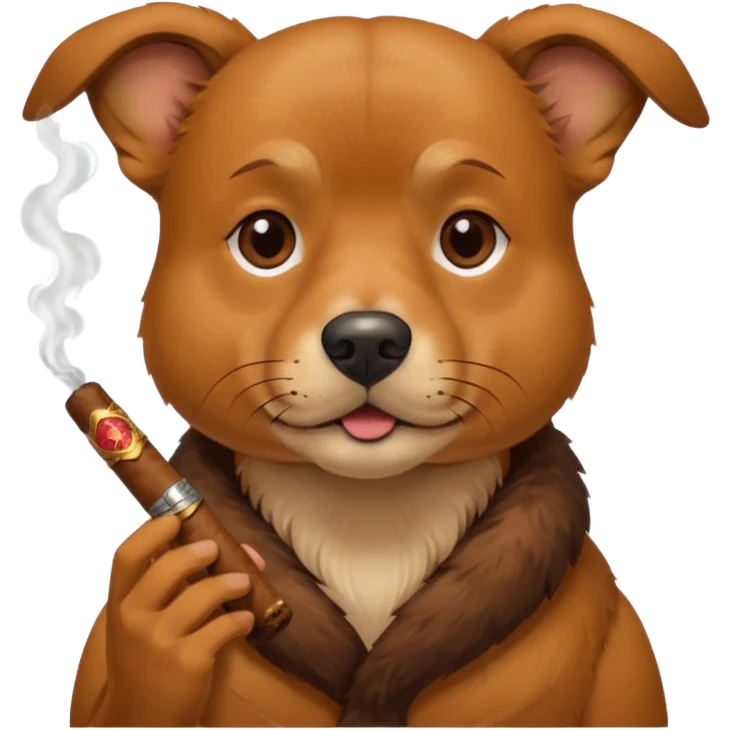 Dog smoking emoji