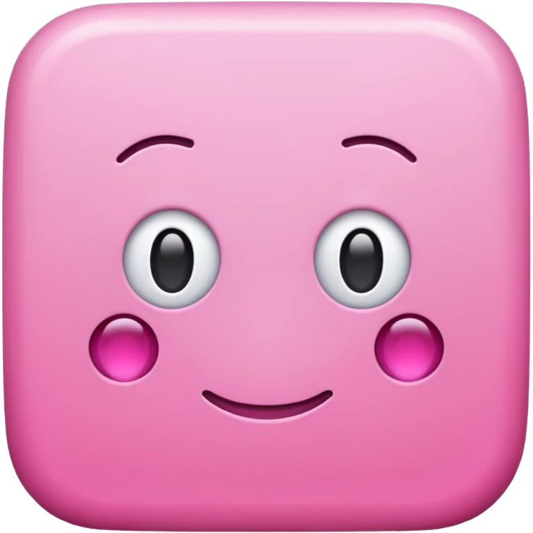 Pink square without face emoji