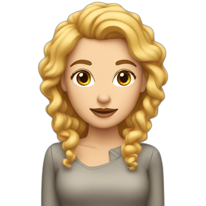 Mujer-con-pelo-rubio-y-rizado emoji