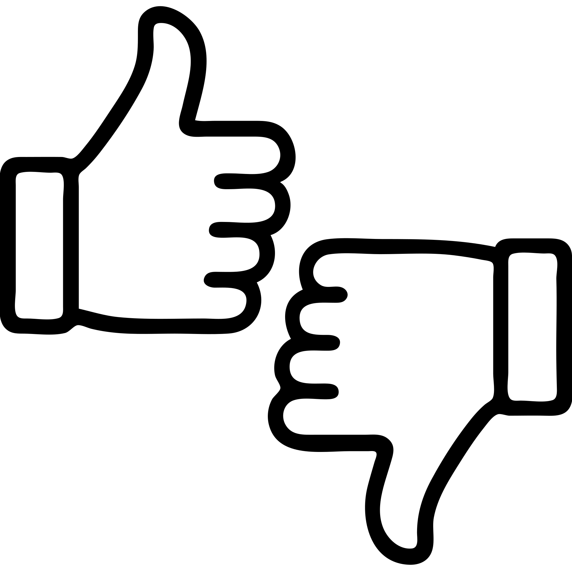 simple line drawing of a hand with two thumbs, one thumb up and one thumb down emoji