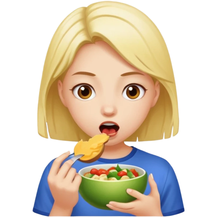 Bok yiyen kız zort  emoji