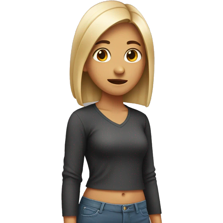 girl with bad posture  emoji