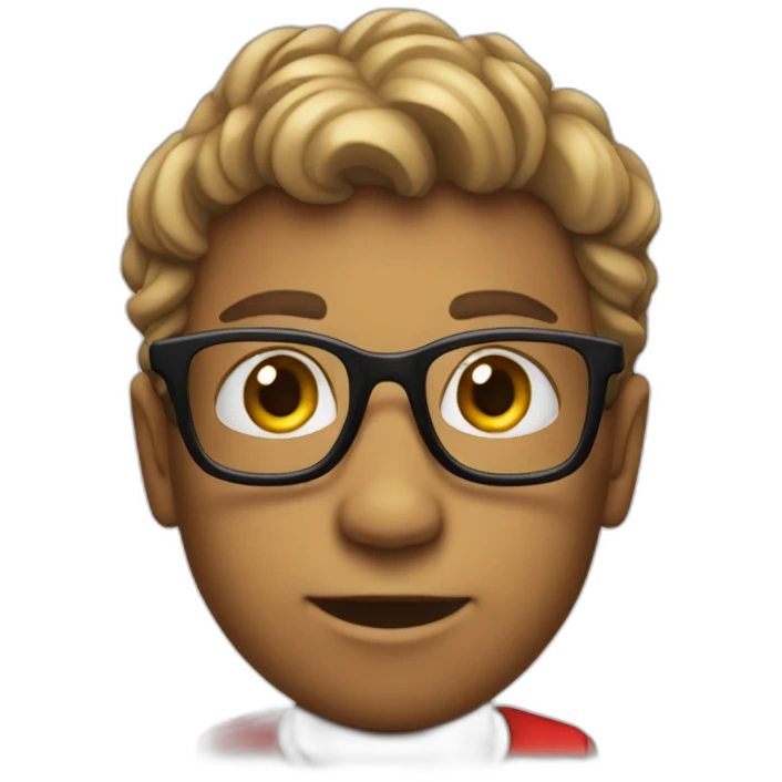 Santa as a young tech nerd emoji