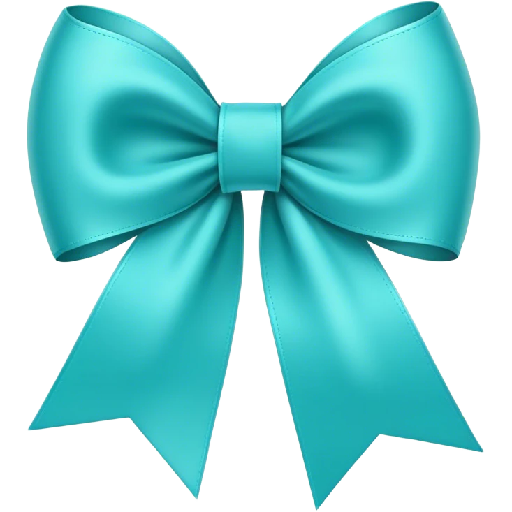 ribbon bow Turquoise color emoji