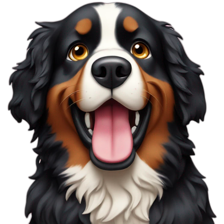 Bernese mountain dog birthday cake emoji