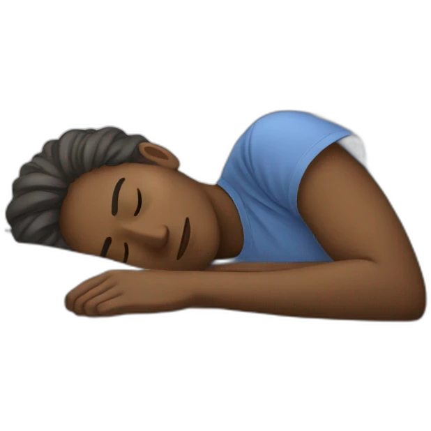 person sleeping on the table emoji