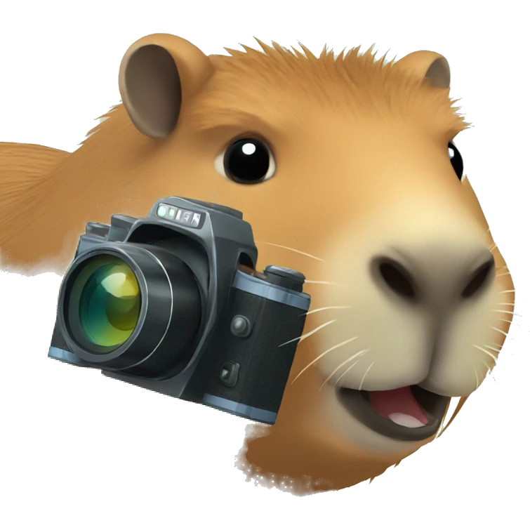capybara with a camera  emoji