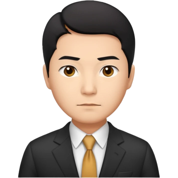 a financier asian man  emoji