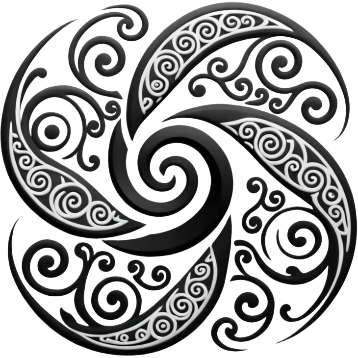 Unity Māori koru design at top emoji