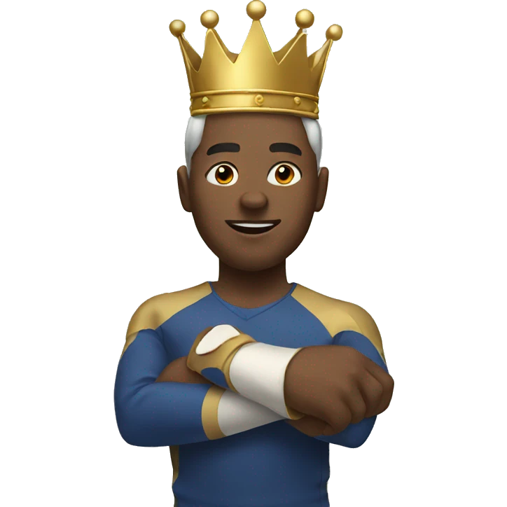 Throwing crown emoji