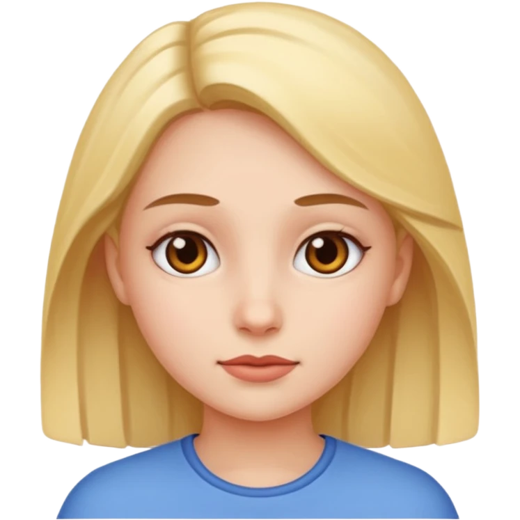 light pink framed photo with a white background of a girl emoji