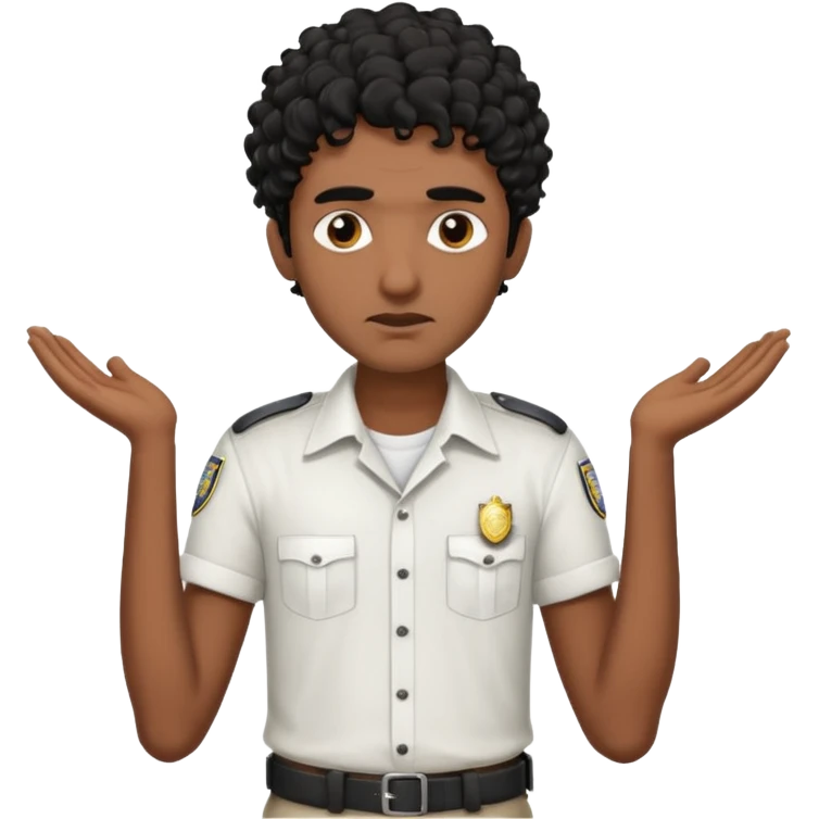 Make a dirty Indian with a shirt fro curly hair getting arrested. Make the Indian skinny too emoji