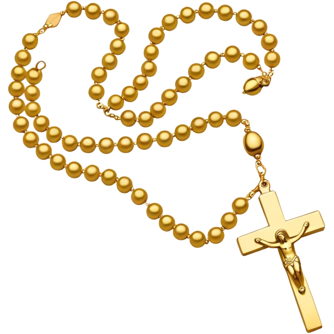 Gold Catholic Prayer Beads emoji