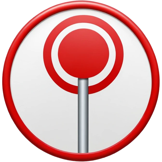 no entry sign with red circle and line emoji