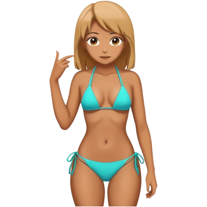 anime woman in thong and bikini emoji