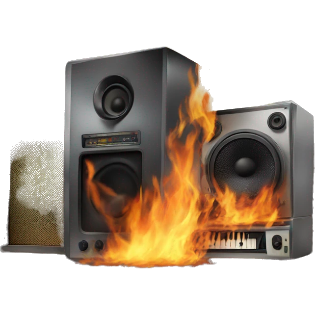 Recording studio on fire emoji