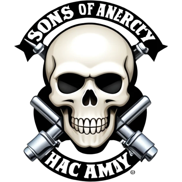 Skul kind of logo Sons Of Anarchy including Sons Of HVAC emoji