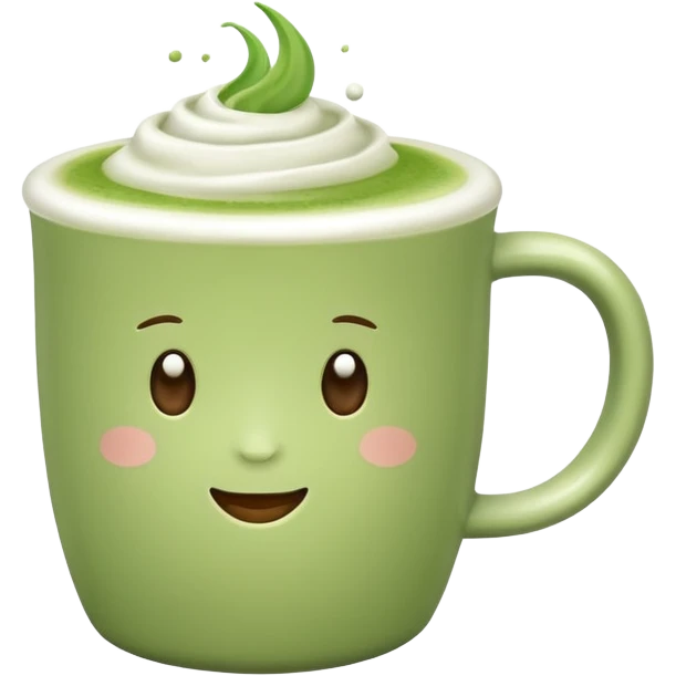 matcha latte no face emoji