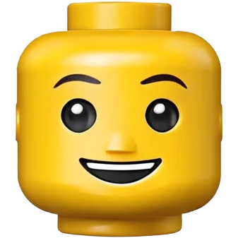 yellow smiling LEGO minifigure head emoji