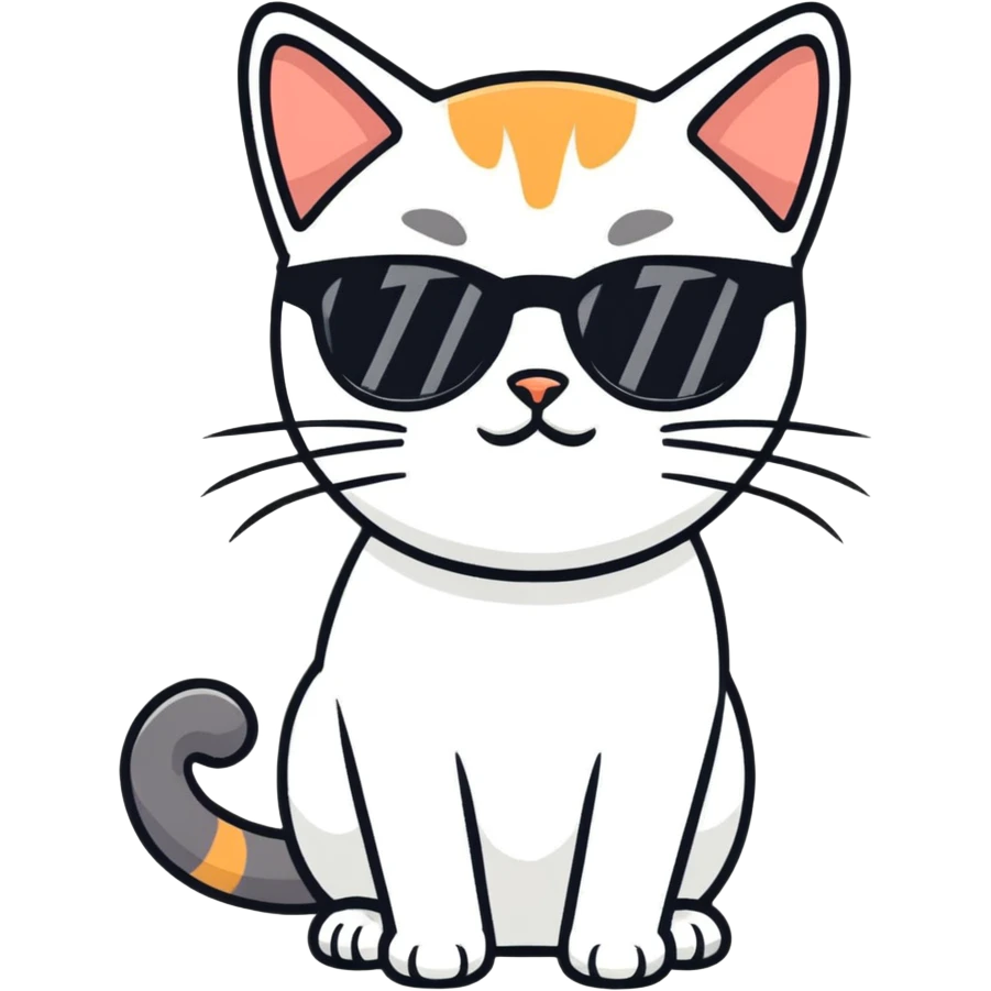 Cat with sunglasses emoji