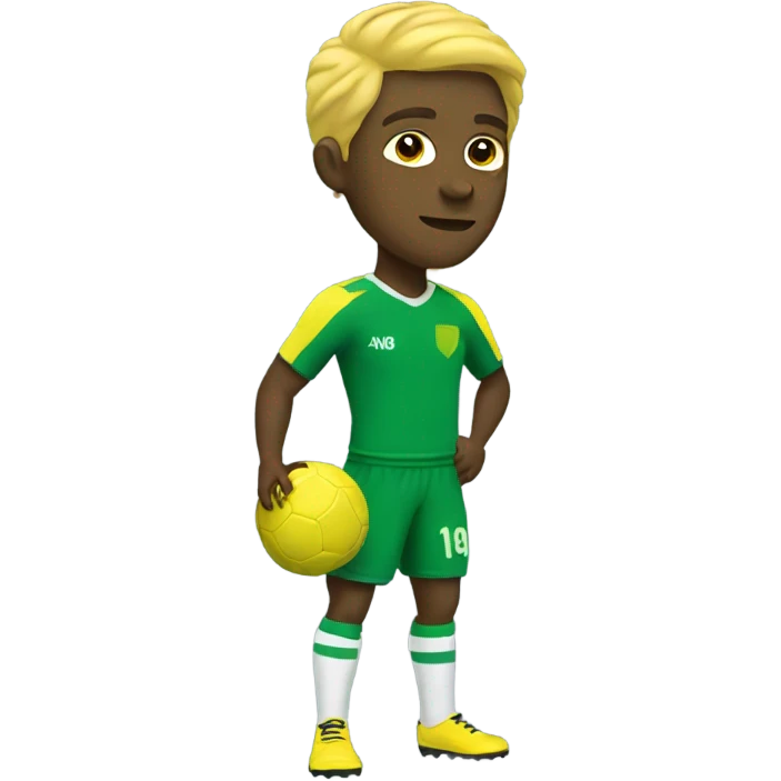 Yellow green footballer  emoji