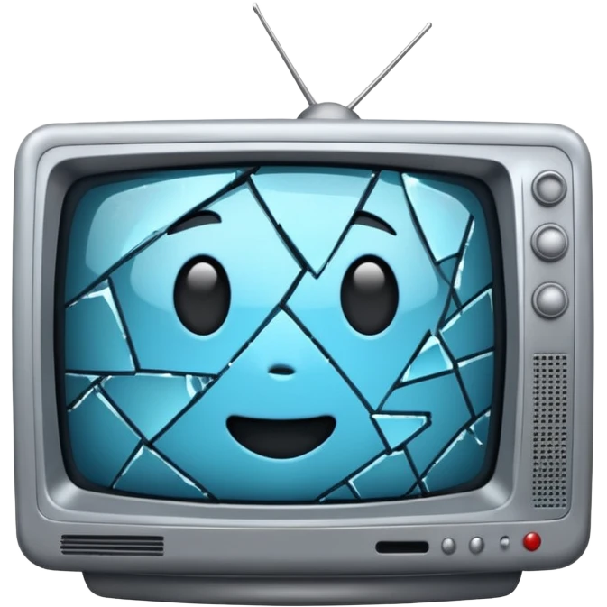 cracked tv emoji