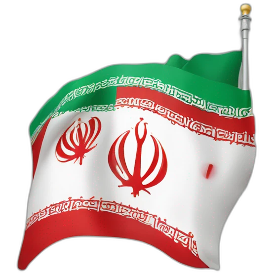 Iran flag with ahura mazda symbol on middle emoji