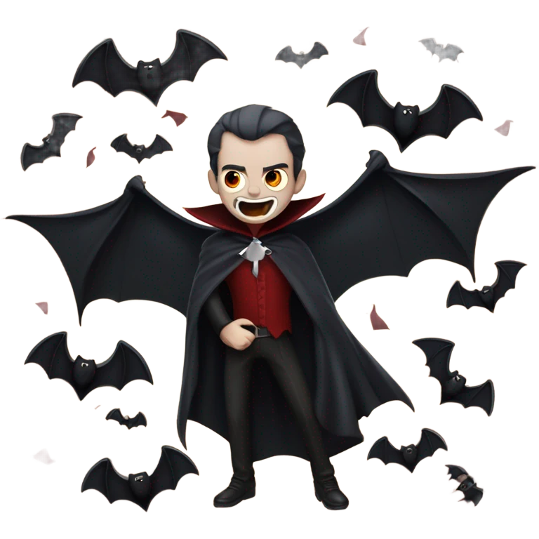 Vampire with bats  emoji