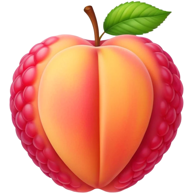 Peach raspberry hybrid emoji