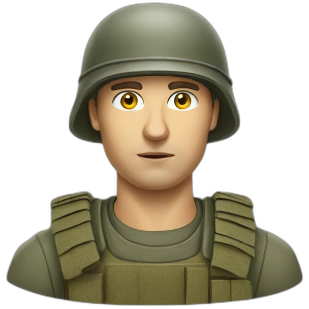 ukrainian soldier head emoji
