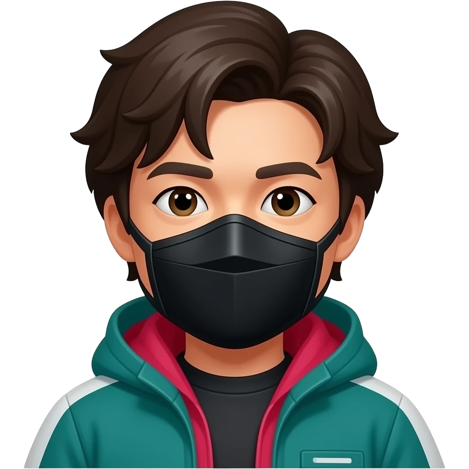 the frontman from squidgame with mask emoji