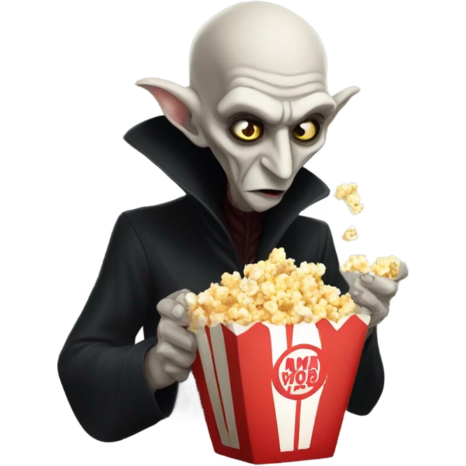 Nosferatu eating popcorn emoji