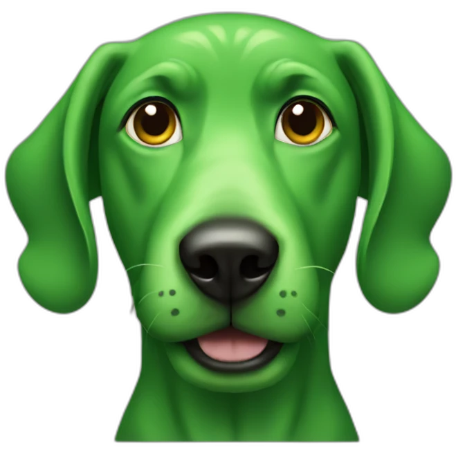 Green-dog emoji