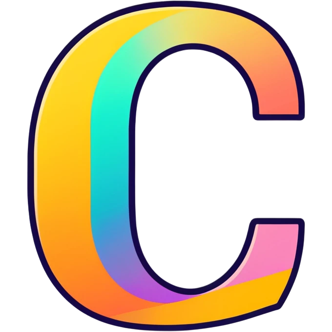 Colorful Gradient Alphabetical Letter “C” emoji