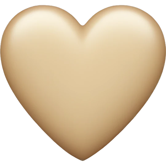 Beige heart  emoji