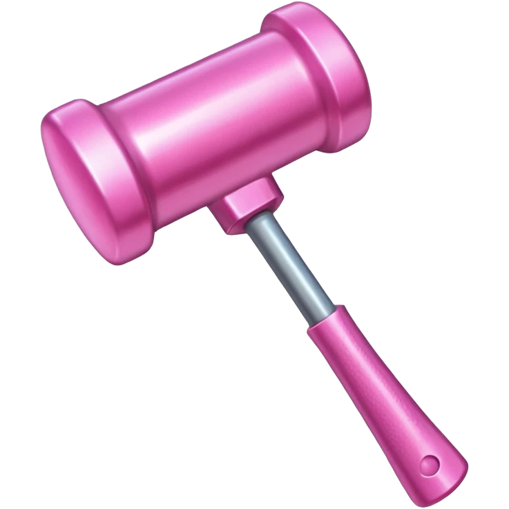Pink big party hammer emoji