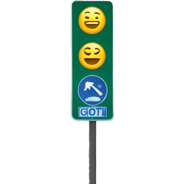 go street sign emoji